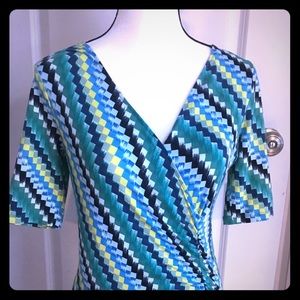 Ann Taylor Wrap Style V-Neck Blouse